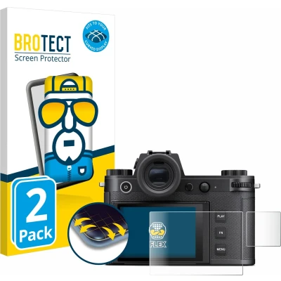 Afbeelding van BROTECT Screenprotector voor Leica SL3 S (Display + Schouderdisplay) Folie Beschermfolie transparant volledig dekking (2 Stuks)