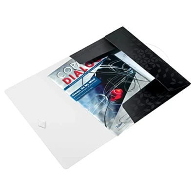 Afbeelding van Elastomap Leitz WOW A4 3 kleppen PP zwart