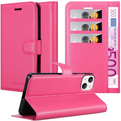 Afbeelding van Cadorabo Hoesje geschikt voor Apple iPhone 14 PLUS in KERSEN ROZE Beschermhoes met magnetische sluiting, standfunctie en kaartvakje Book Case Cover Etui