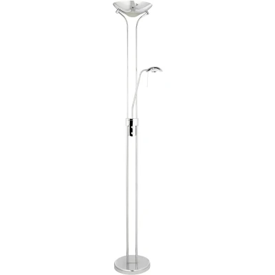 Afbeelding van LED vloerlamp Moeder &amp; Kind, chroom, leeslamp, dimbaar