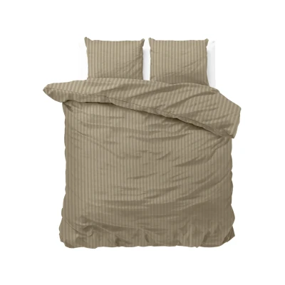 Afbeelding van Dekbedovertrek Dallas Lits jumeaux (240 x 200/220 cm ) Taupe Koopjedeal.nl Altijd de beste deal