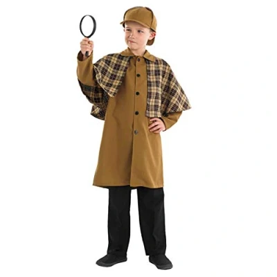 Afbeelding van Fun Shack detectivekostuum voor kinderen, Victoriaans carnaval, maat XL