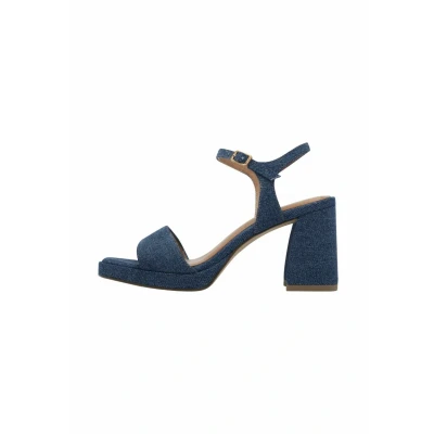 Afbeelding van Tamaris Sandalen met hoge hak, Dames, Maat: 41, Denim Schoenen