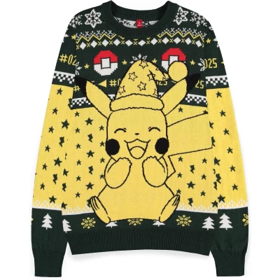 Afbeelding van Pokémon Pikachu Christmas Kersttrui XS Geel