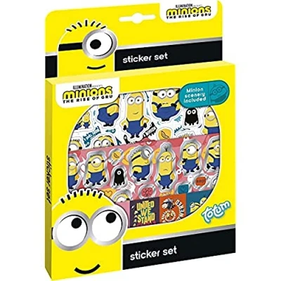 Afbeelding van Totum Stickerset Minions Junior 3 Vellen en speelachtergrond