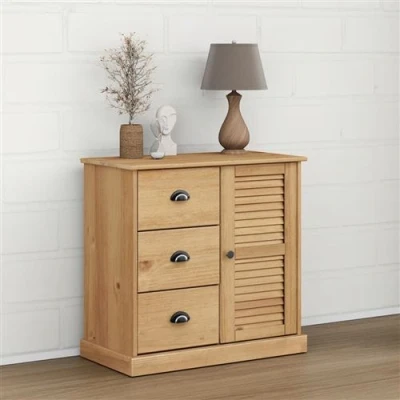 Afbeelding van Dressoir met lades VIGO 78x40x75 cm massief grenenhout