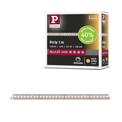 Afbeelding van Paulmann MaxLED 1000 Erweiterung 71245 LED strip Met connector (male) 24 V/DC 1 m Warmwit stuk(s)