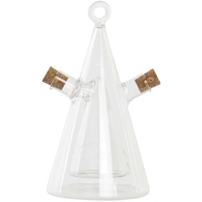 Afbeelding van Olie en azijnset DKD Home Decor 10,5 x 9 18 cm Transparant Kurk 300 ml Borosilicaatglas