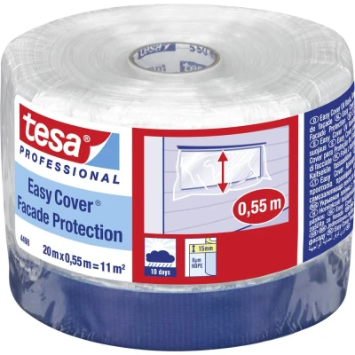 Afbeelding van tesa 04498 00000 00 Afdekfolie Easy Cover Transparant (l x b) 20 m 55 cm 1 stuk(s)