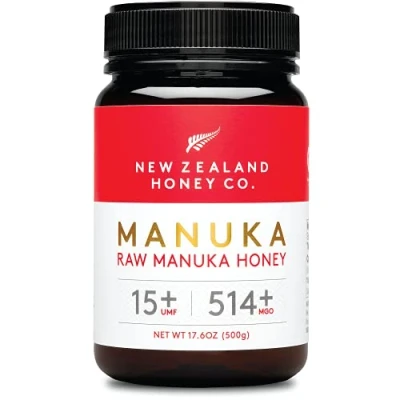 Image de Miel de Manuka MGO 514+ / UMF 15+ New Zealand Honey Co. Actif et brut Fabriqué en Nouvelle Zélande 500g