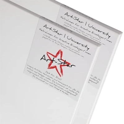 Afbeelding van Art Star Set van 2 afgeschuinde lijsten 70 x 120 cm canvas op spieraam 100% katoen ± 280 g/m² dubbele primer gespannen frame klaar om te schilderen met