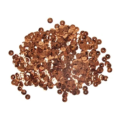 Afbeelding van Rayher 4000 stuks glitter gewelfd Ø 6 mm koper