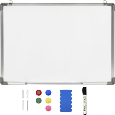 Afbeelding van Whiteboard magnetisch 90x60 cm staal wit