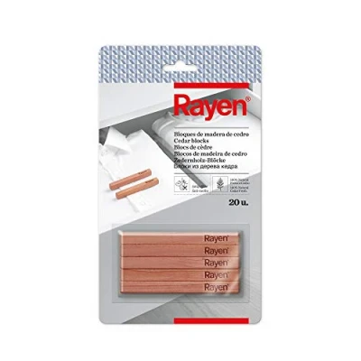 Afbeelding van Rayen Cederhouten anti motten blokken 20 stuks voor ladekast