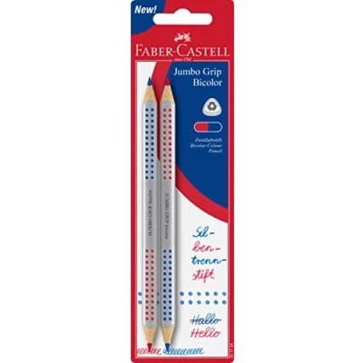 Afbeelding van Faber Castell kleurpotloden Jumbo Grip 2 stuks op blisterkaart FC 201734