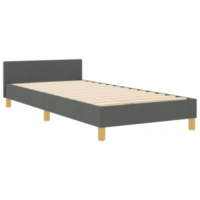 Afbeelding van vidaXL Bed Frame Donkergrijs 100x200 cm Stof