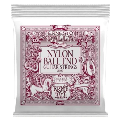 Afbeelding van Ernie Ball Ernesto Palla nylon snaren met kogeluiteinde, zwart en goud voor klassieke gitaar