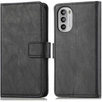 Afbeelding van iMoshion Hoesje Geschikt voor Motorola Moto G53 Met Pasjeshouder Luxe Bookcase Zwart