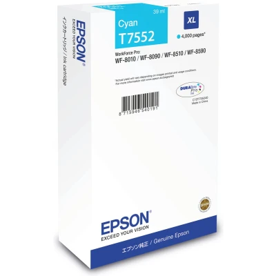 Afbeelding van Epson T7552 (C13T755240) Inktcartridge Cyaan