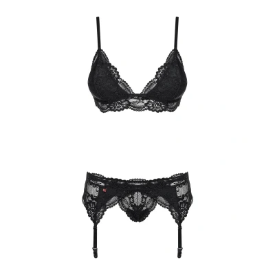 Afbeelding van Obsessive Driedelig Kanten Lingeriesetje