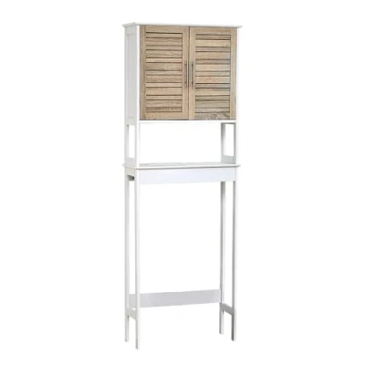 Afbeelding van TENDANCE 9904306 Bovenkast voor toilet, 2 deuren en 1 plank, antiek eiken look