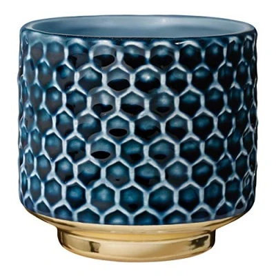 Afbeelding van Bloomingville Home Bloempot, decoratieve bloempotten, kleur voor binnen, creatieve retrostijl, S (10 cm ø), petrol, keramiek