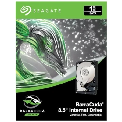 Afbeelding van Seagate Desktop Barracuda 7200 1 TB HDD rpm SATA Serial ATA 6 Gb/s NCQ 64 MB Cache 3,5 p BLK Single Pack
