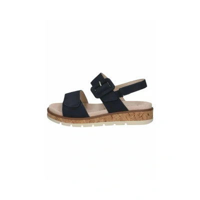 Afbeelding van Caprice Sandalen met plateauzool, Dames, Maat: 38, Ocean suede Leer