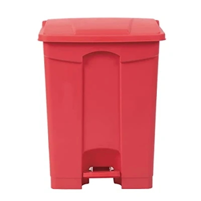 Image de Poubelle de Cuisine à Pédale 65L Rouge Jantex Polypropylène65 495x400x670mm