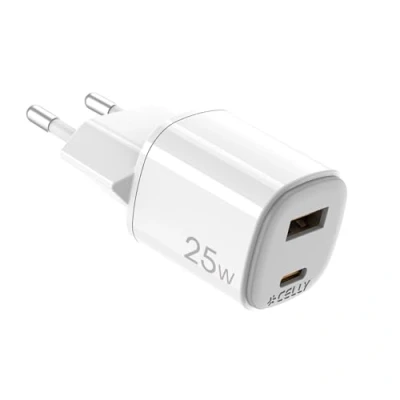 Afbeelding van Oplader Celly UPTC1USB1USBC25 Wit