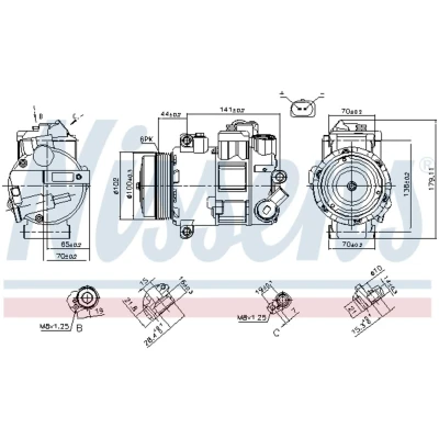 Afbeelding van Nissens Airco compressor 890412