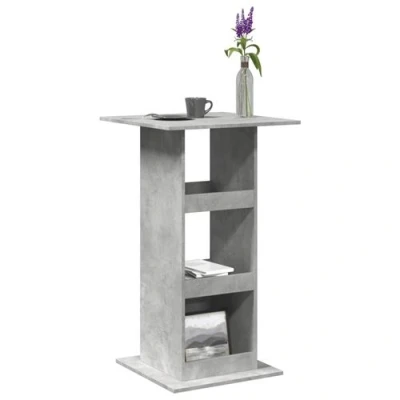 Image de vidaXL Table de bar avec rangement gris béton bois d&#039;ingénierie854331