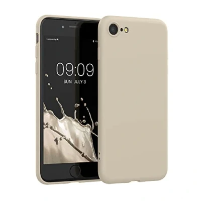 Afbeelding van kwmobile telefoonhoesje geschikt voor Apple iPhone SE (2022) / (2020) 8 7 Hoesje smartphone Back cover in crème