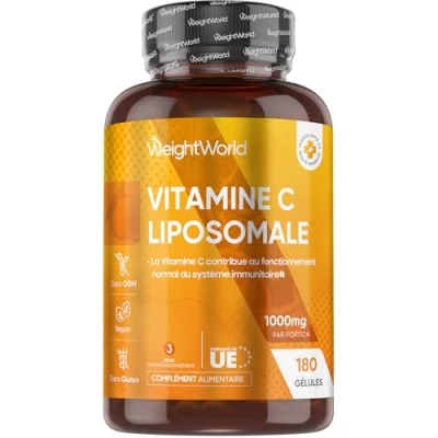 Afbeelding van WeightWorld Liposomale vitamine C 1000 mg 180 capsules Tot wel 30x betere opname dan standaard pillen
