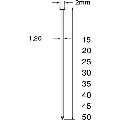 Afbeelding van Dutack 5134038 SKN12 Mini Brad RVS 1,2 x 30mm (5000st)