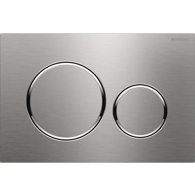Afbeelding van Geberit Sigma 20 2 knops frontbedieningsplaat geborst.RVS gepolijst