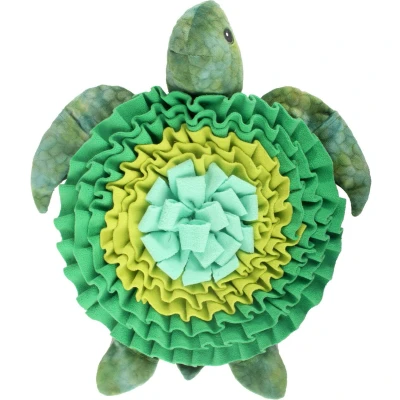 Afbeelding van All For Paws Snuffelmat Schildpad Chillie Hondenspeelgoed 53x47x10 cm Groen Bruin