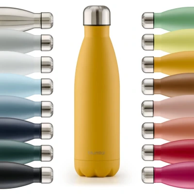 Afbeelding van Blumtal Thermosfles Met dubbele wand Thermosbeker Koffie, Thee en Koele dranken Travel Mug 1000ml Spicy Mustard Geel