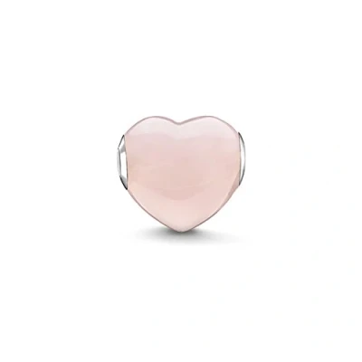 Afbeelding van Thomas Sabo Vrouwen kraal hart rozenkwarts karma kralen Sterling zilver 925 K0202 034 9, één maat, zilver, kwarts, Kwarts