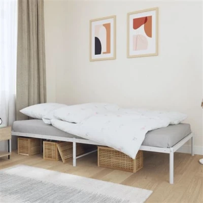 Afbeelding van Bedframe metaal wit 107x203 cm