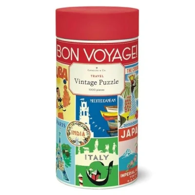 Image de Puzzle LetterBox Cavallini Voyage 1000 pièces 50 x 70 cm