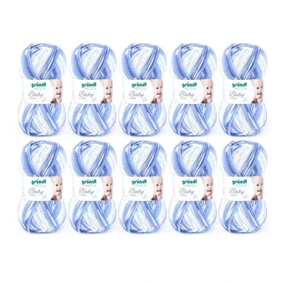 Afbeelding van 3457 05 Baby Color 10x50 gram blauw multicolor