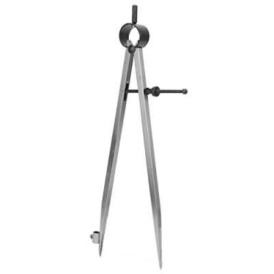 Afbeelding van Vleugelverdeler, passer met precisieveer, verstelbaar en afsluitbaar draaibaar gereedschap voor pennenhouder (250 mm)