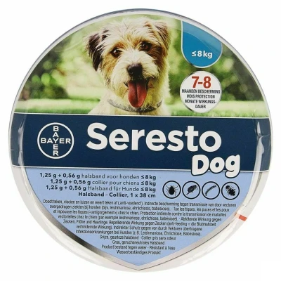 Afbeelding van ≤ 8 kg (Halsband 38 cm) Seresto vlooienhalsband voor honden BE