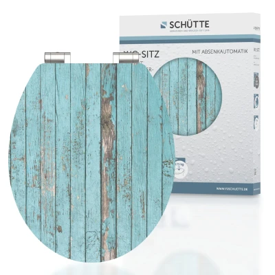Afbeelding van Toiletbril met soft close BLUE WOOD MDF hoogglans