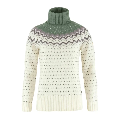 Afbeelding van Övik Knit Sweater Dames Chalk White Patina Green 000 M Wit Outdoor Trui