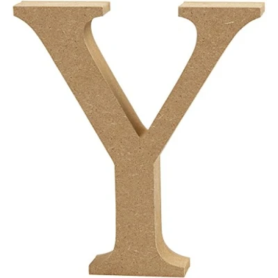 Afbeelding van Letter Y h: 8 cm dikte 1 5 MDF 1stuk