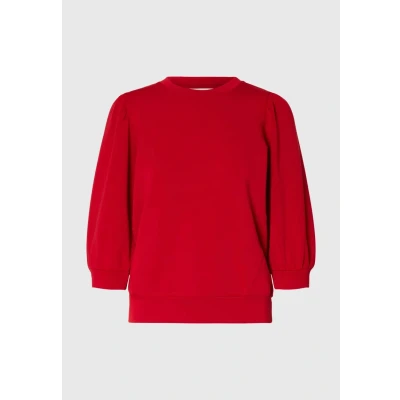 Afbeelding van Selected Femme Slftenny 3/4 NOOS Sweater, Dames, Maat: 42, Equestrian red
