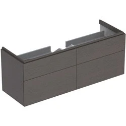 Afbeelding van Geberit Xeno2 wastafelonderbouwkast met 4 laden, scultura grijs 1374 x