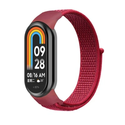 Afbeelding van Sport loop nylon bandje Rood Xiaomi Smart band 8